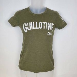 "BJJ Guillotine Choke" Army Green Next Level T Shirt Women's Size Small